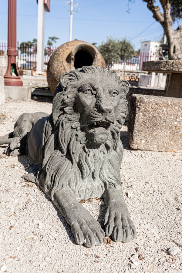 Leão em Bronze deitado