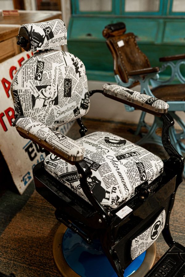 Barber's Chair - Lined with Comics Fabric