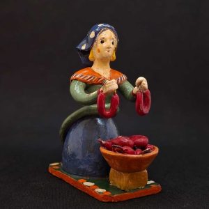 Woman making sausages