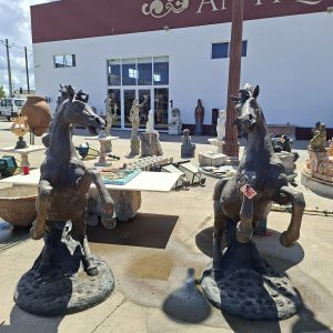 Pair of bronze horses