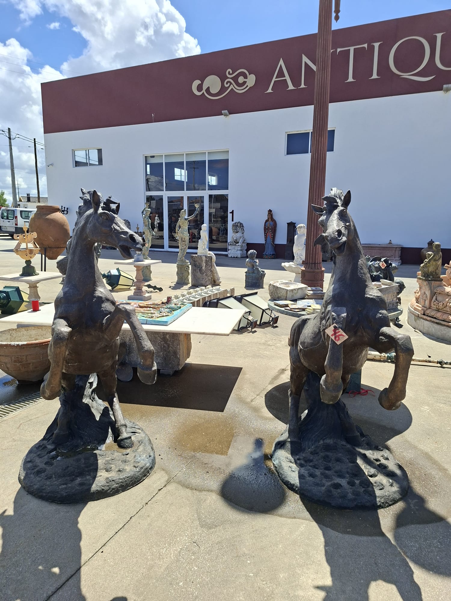 Pair of bronze horses