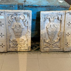 Pair of stone window niches